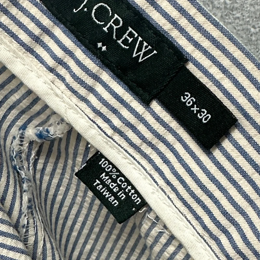 J. Crew Mens Pinstriped Dress‎ Pant Size 36 x 28 Straight Leg Nautical Office